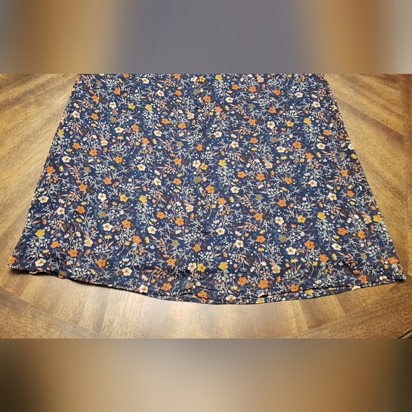 Massini Sleeveless Floral Smocked Shift Dress Navy Blue Size Small - Picture 10 of 16